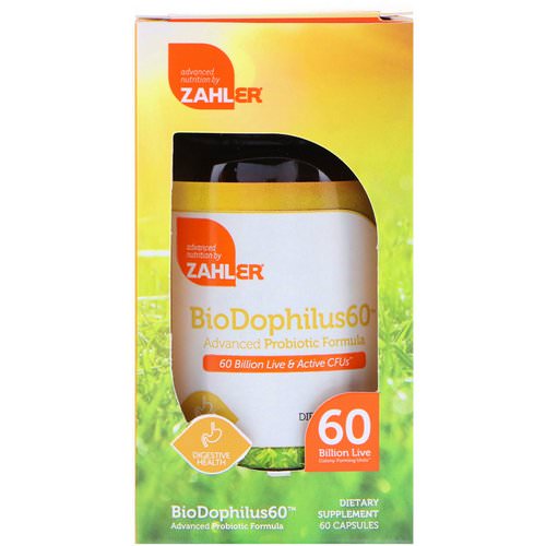 Zahler, BioDophilus60, Advanced Probiotic Formula, 60 Billion CFU, 60 Capsules فوائد