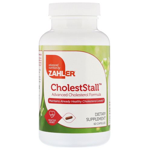 Zahler, CholestStall, Advanced Cholesterol Formula, 60 Capsules فوائد