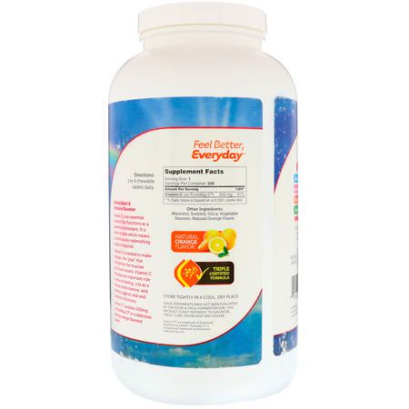 Zahler, Junior C, Advanced Chewable Vitamin C, Natural Orange Flavor, 250 mg, 500 Tablets:الأنفل,نزا ,السعال