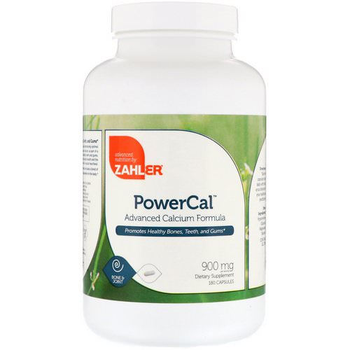 Zahler, PowerCal, Advanced Calcium Formula, 900 mg, 180 Capsules فوائد