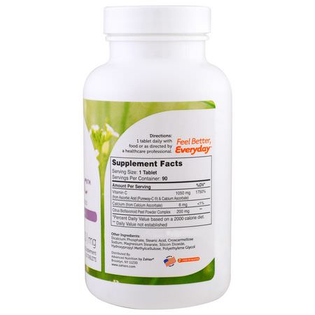Zahler, PureWay C, Advanced Vitamin C, 1,000 mg, 90 Tablets:الأنفل,نزا ,السعال