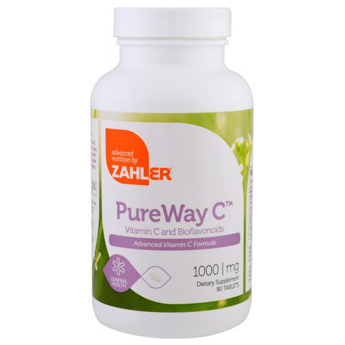 Zahler, PureWay C, Advanced Vitamin C, 1,000 mg, 90 Tablets فوائد