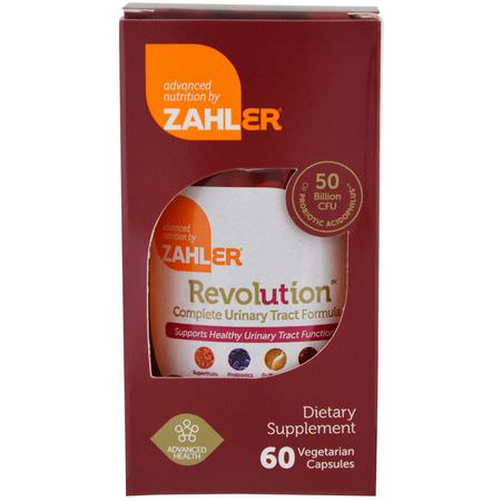 Zahler, Revolution, Complete Urinary Tract Formula, 60 Vegetarian Capsules:ف,اكه, س,برف,دس