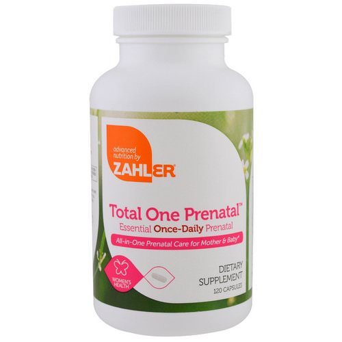 Zahler, Total One Prenatal, Essential Once-Daily Prenatal, 120 Capsules فوائد