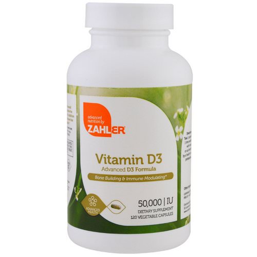 Zahler, Vitamin D3, 50,000 IU, 120 Vegetable Capsules فوائد
