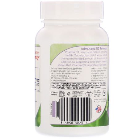 Zahler, Vitamin D3, Advanced D3 Formula, 5,000 IU, 120 Softgels:D3 Cholecalciferol, فيتامين D