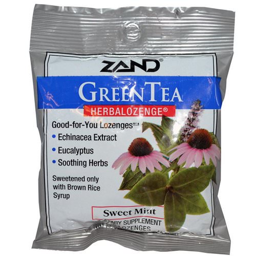 Zand, GreenTea, Herbalozenge, Sweet Mint, 15 Lozenges فوائد