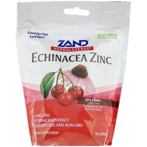 Zand, Herbalozenge, Echinacea Zinc, Very Cherry, 80 Lozenges فوائد