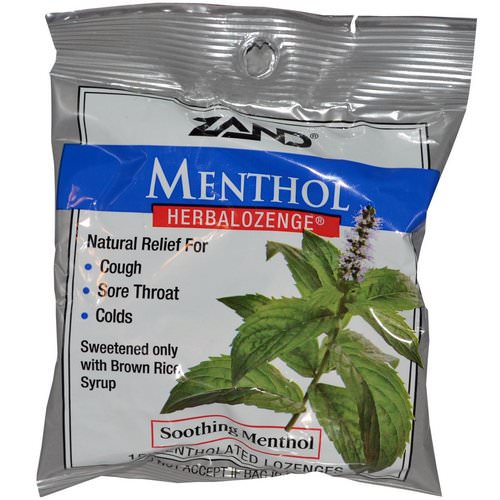 Zand, Menthol, Herbalozenge, Soothing Menthol, 15 Mentholated Lozenges فوائد