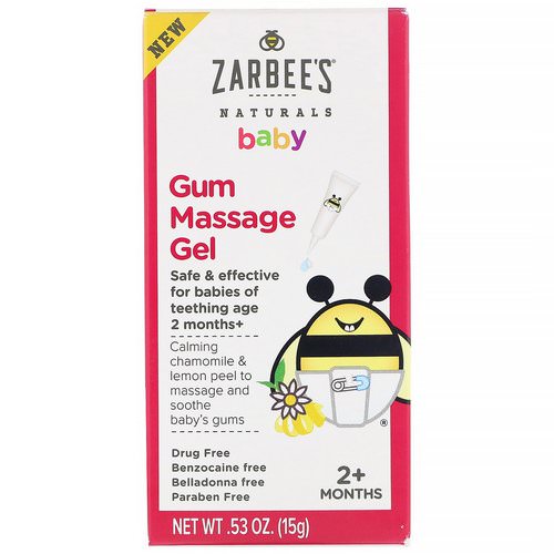 Zarbee's, Baby, Gum Massage Gel, 2+ Months, 0.53 oz (15 g) فوائد