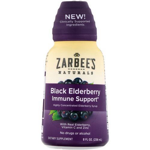 Zarbee's, Black Elderberry Immune Support, 8 fl oz (236 ml) فوائد
