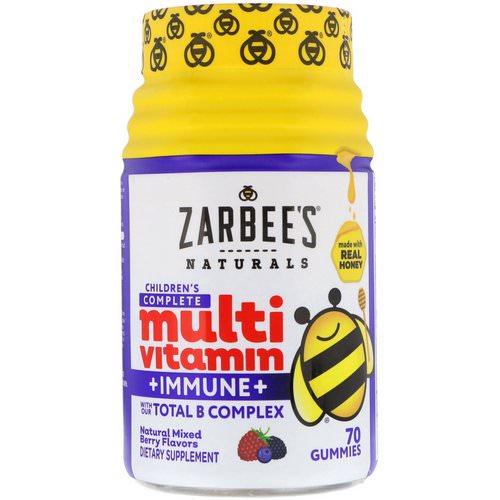 Zarbee's, Children's Complete Multivitamin + Immune, Natural Mixed Berry Flavors, 70 Gummies فوائد