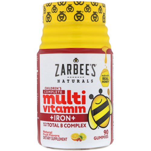 Zarbee's, Children's Complete Multivitamin + Iron, Natural Fruit Flavors, 90 Gummies فوائد