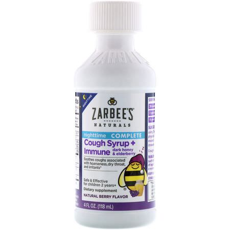 Zarbees Children's Cold Flu Cough Cold Cough Flu - البرد, المكملات الغذائية, السعال, الإنفل,نزا