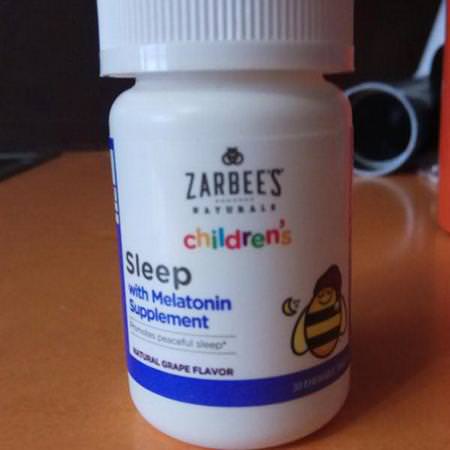 Zarbee's, Children's Sleep with Melatonin, Natural Grape, 50 Chewable Tablets