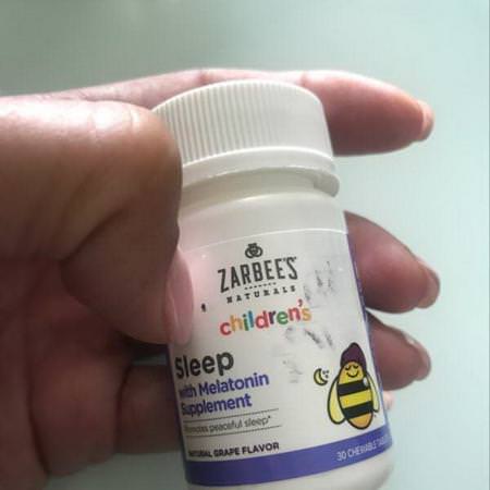 Zarbee's, Children's Sleep with Melatonin, Natural Grape, 50 Chewable Tablets
