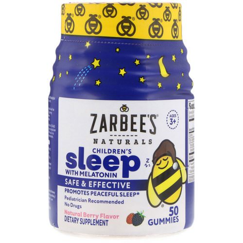 Zarbee's, Children's Sleep with Melatonin, Natural Berry Flavor, 50 Gummies فوائد