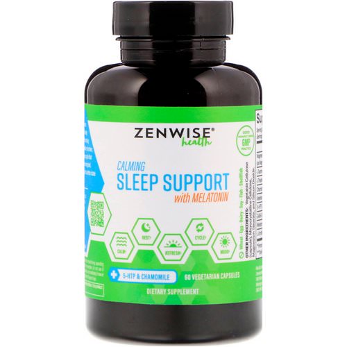 Zenwise Health, Calming Sleep Support With Melatonin, 60 Vegetarian Capsules فوائد