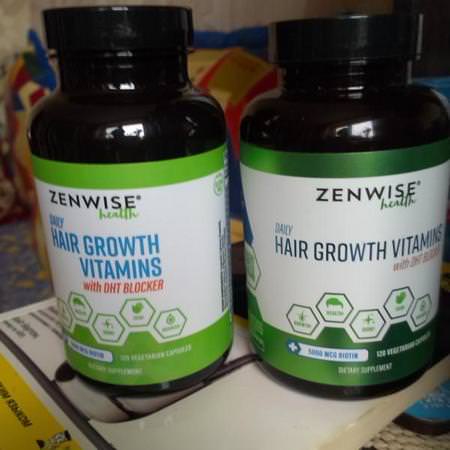 Zenwise Health Daily Hair Growth Vitamins With Dht Blocker 1 Vegetarian Capsules الأظافر الجلد