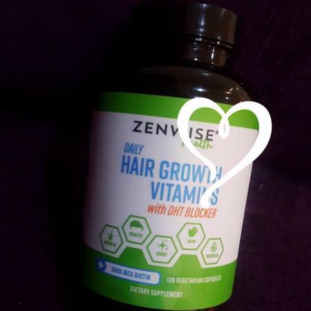 Zenwise Health Daily Hair Growth Vitamins With Dht Blocker 1 Vegetarian Capsules الأظافر الجلد