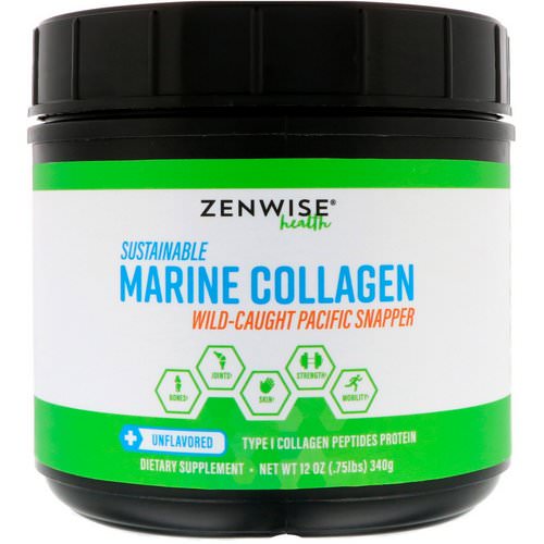 Zenwise Health, Sustainable Marine Collagen, Unflavored, 12 oz (340 g) فوائد