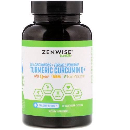 Zenwise Health, Turmeric Curcumin Q+, with Qmin+ & Nem & BioPerine, 90 Vegetarian Capsules فوائد