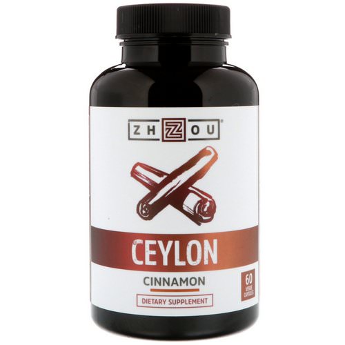 Zhou Nutrition, Ceylon Cinnamon, 60 Veggie Capsules فوائد