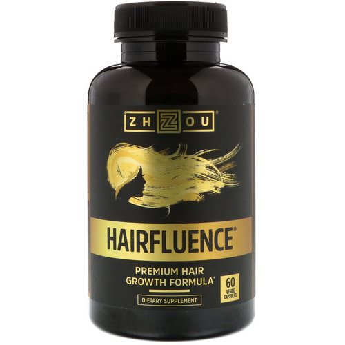 Zhou Nutrition, Hairfluence, Premium Hair Growth Formula, 60 Veggie Capsules فوائد