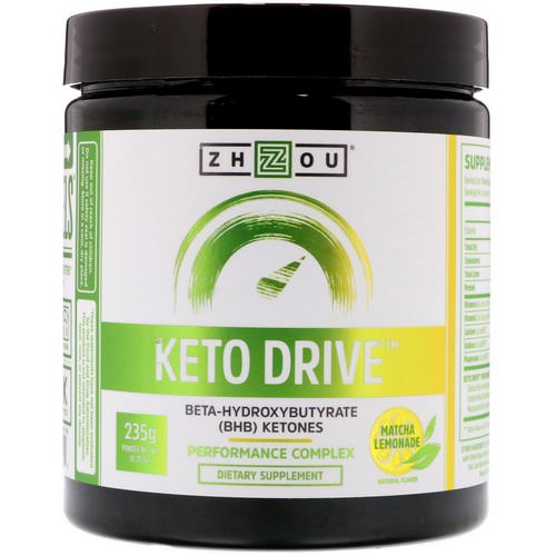 Zhou Nutrition, Keto Drive, Matcha Lemonade, 8.29 oz (235 g) فوائد