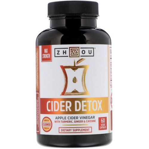Zhou Nutrition, Max Strength Cider Detox, 60 Veggie Capsules فوائد