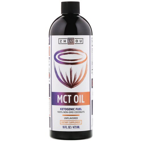 Zhou Nutrition, MCT Oil, Unflavored, 16 fl oz (473 ml) فوائد