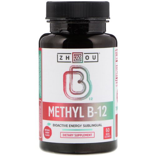 Zhou Nutrition, Methyl B-12, Bioactive Energy Sublingual, Natural Cherry Flavor, 60 Micro Lozenges فوائد
