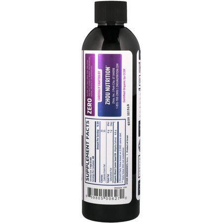 Zhou Nutrition, Organic, 100% Pure Virgin Black Seed Oil, Cold Pressed, 8 fl oz (240 ml):الحبة الس,داء, المعالجة المثلية
