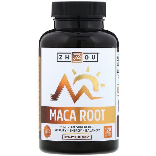 Zhou Nutrition, Organic Maca Root, 120 Vegetable Capsules فوائد
