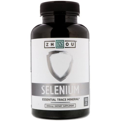 Zhou Nutrition, Selenium, Essential Trace Mineral, 200 mcg, 100 Veggie Capsules فوائد