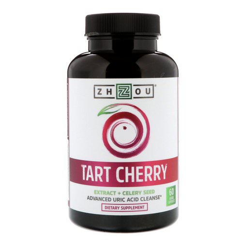 Zhou Nutrition, Tart Cherry Extract + Celery Seed, 60 Veggie Capsules فوائد