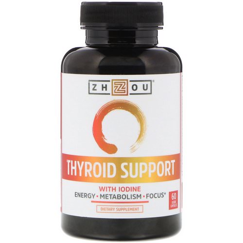 Zhou Nutrition, Thyroid Support with Iodine, 60 Veggie Capsules فوائد