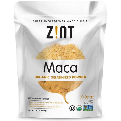 Zint, Maca, Organic Gelatinized Powder, 16 oz (454 g) فوائد