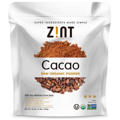 Zint, Raw Organic Cacao Powder, 2 lbs (907 g) فوائد