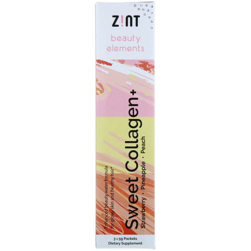 Zint, Sweet Collagen, Peach, Pineapple, Strawberry, 3 Individual Packets, 5 g Each فوائد