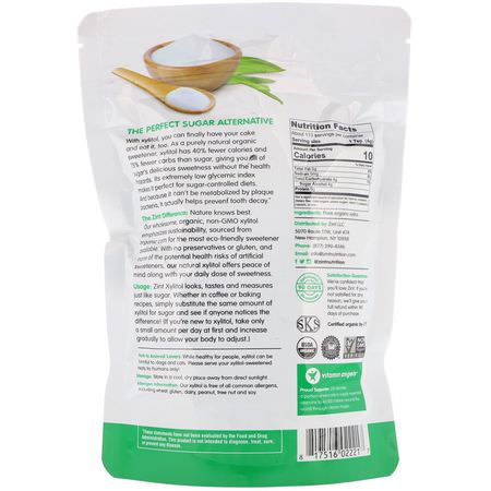 Zint, Organic Xylitol, Nature's Sweetener, 16 oz (454 g):Xylitol, المحليات