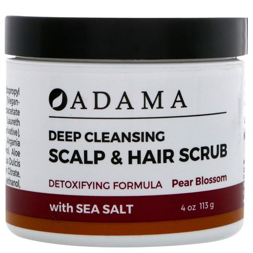 Zion Health, Adama, Deep Cleansing Scalp & Hair Scrub, Pear Blossom, 4 oz (113 g) فوائد