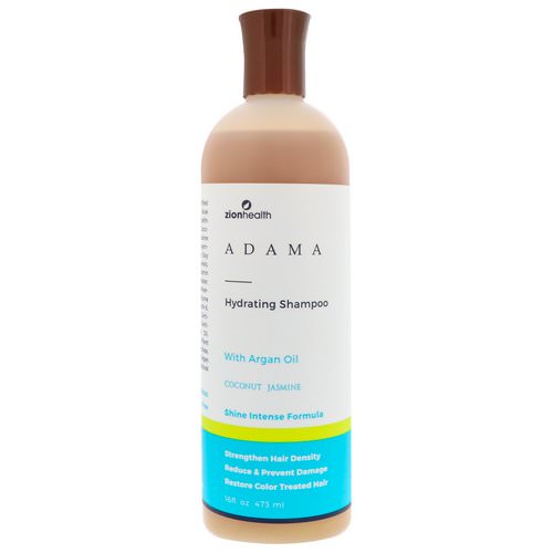 Zion Health, Adama, Hydrating Shampoo, Coconut Jasmine, 16 fl oz (473 ml) فوائد