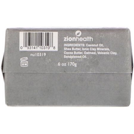 Zion Health, Ancient Clay Soap, Sandalwood, 6 oz (170 g):شريط الصابون, دش