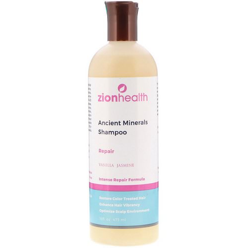 Zion Health, Ancient Minerals Shampoo, Repair, Vanilla Jasmine, 16 fl oz (473 ml) فوائد