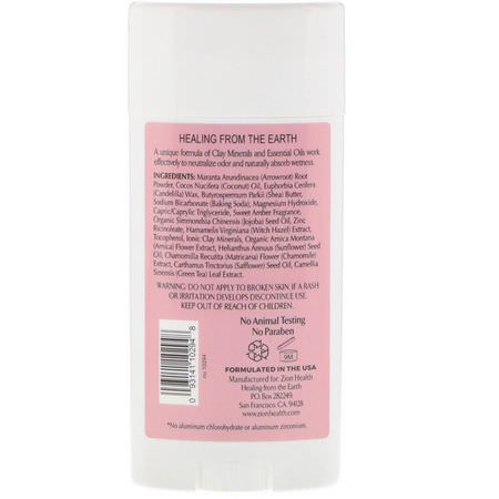 Zion Health, Bold, Clay Dry Deodorant, Sweet Amber, 2.8 oz (80 g):مزيل عرق, حمام