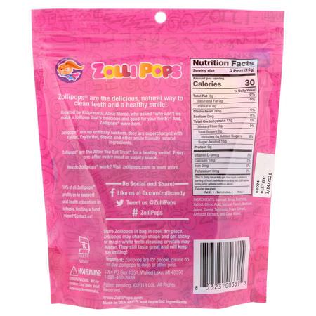 Zollipops, The Clean Teeth Pops, Strawberry, 15 ZolliPops, (3.1 oz):معينات, بالنعناع