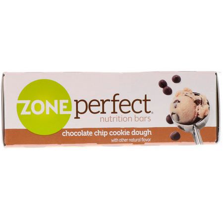 ZonePerfect, Nutrition Bars, Chocolate Chip Cookie Dough, 12 Bars, 1.58 oz (45 g) Each:الحانات الغذائية