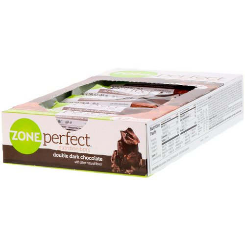 ZonePerfect, Nutrition Bars, Double Dark Chocolate, 12 Bars, 1.58 oz (45 g) Each فوائد